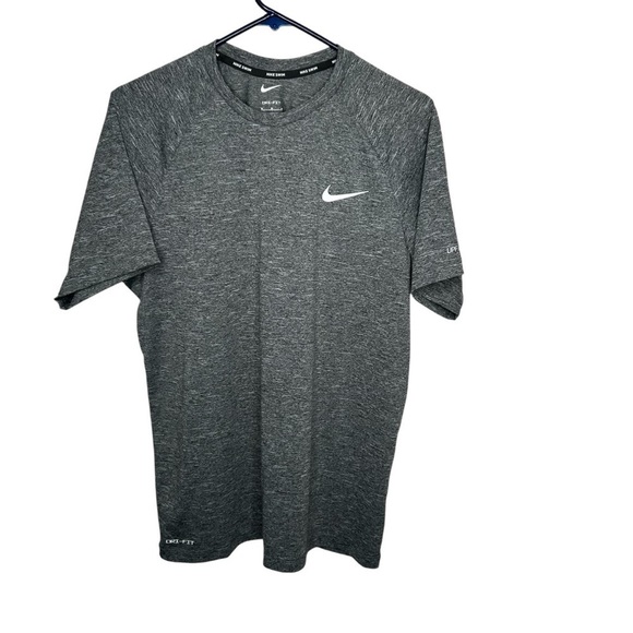 Nike Dri Fit Swim Shirt Heather Gray mens Medium UPF 40+ - Picture 1 of 4
